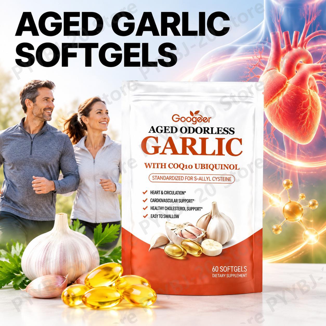 Coq10 Ubiquinol Softgel - Googeer Cápsulas Moles de Alho Sem