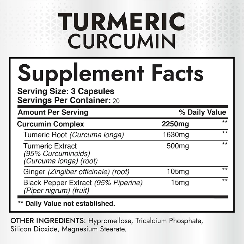 Cúrcuma e Curcumina 2250mg, 60 - Turmeric Curcumin Capsule avaliação e preço
